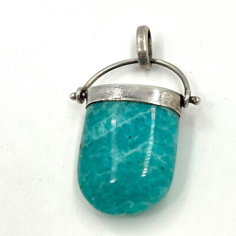 Knockout Amazonite And Sterling Silver Pendant - image 5